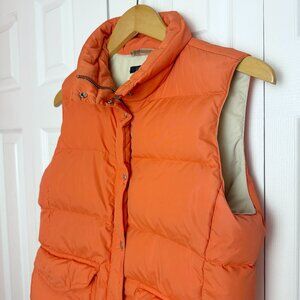 Vintage J. Crew Orange Down Puffy Vest